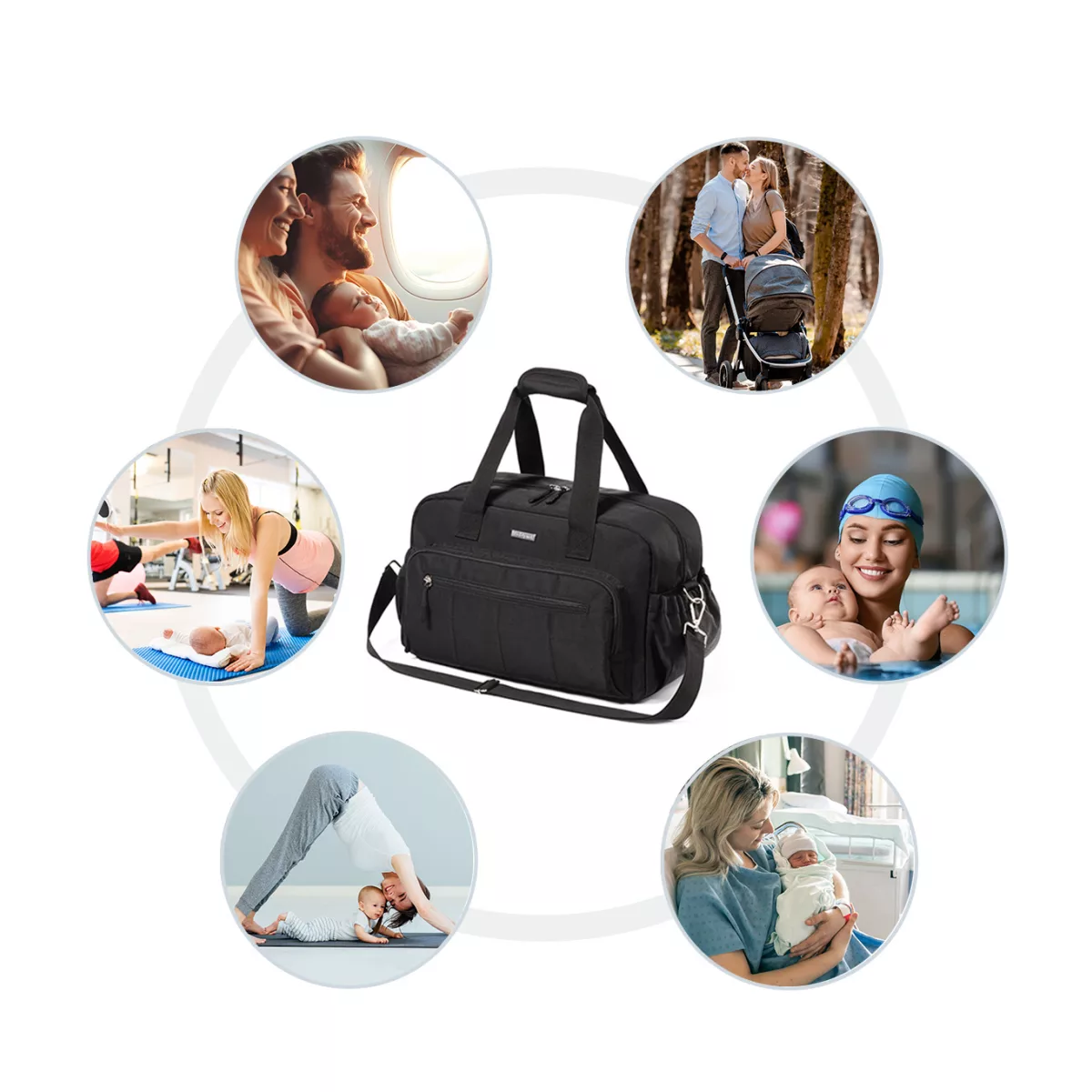 BabyOno Travel Bag Grijs Multifunctionele Luiertas - 8