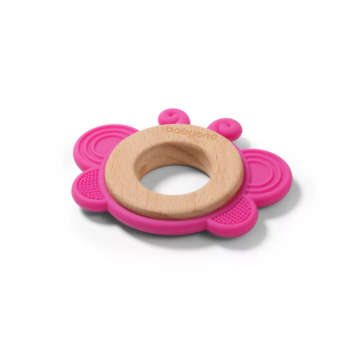 BabyOno Houten en siliconen bijtring - VLINDER - 3