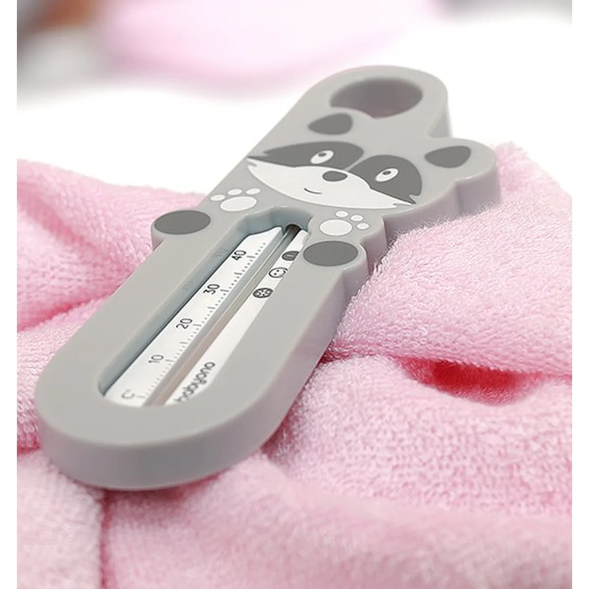 BabyOno Babybadthermometer- Wasbeer - 0m+ Grijs - 4