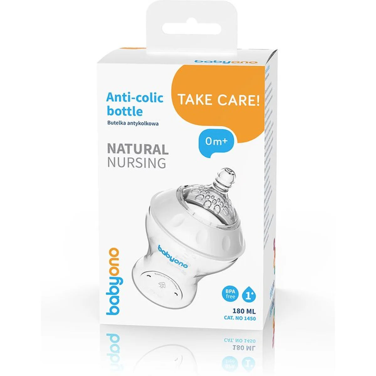 BabyOno Antikrampjes fles 180ml NATUURLIJKE VERZORGING 1450 - 3