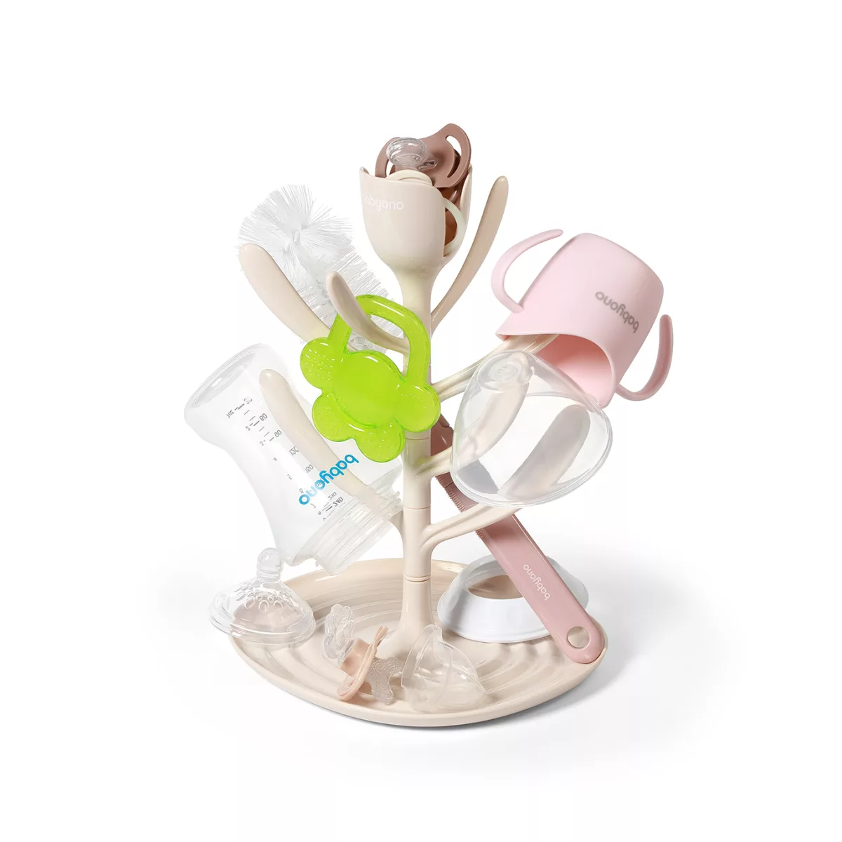 BabyOno TULIP Flessendroger - Droogrek voor Babyflessen en Spenen - BPA-vrij - Beige - 7