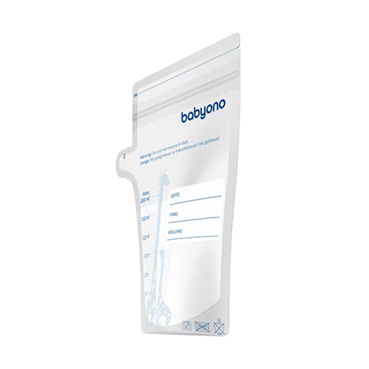 BabyOno Moedermelk Bewaarzakjes - Moedermelkbewaarzakjes - Gemakkelijke etiketteren - 180 ml - 30 stuks - 1084 - 2