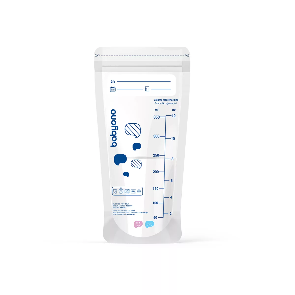 Moedermelk Bewaarzakjes Moedermelkbewaarzakjes | Bewaarzakjes voor moedermelk met warmte-indicator 30x | EXTRA GROOT | 350 ml | 30 st