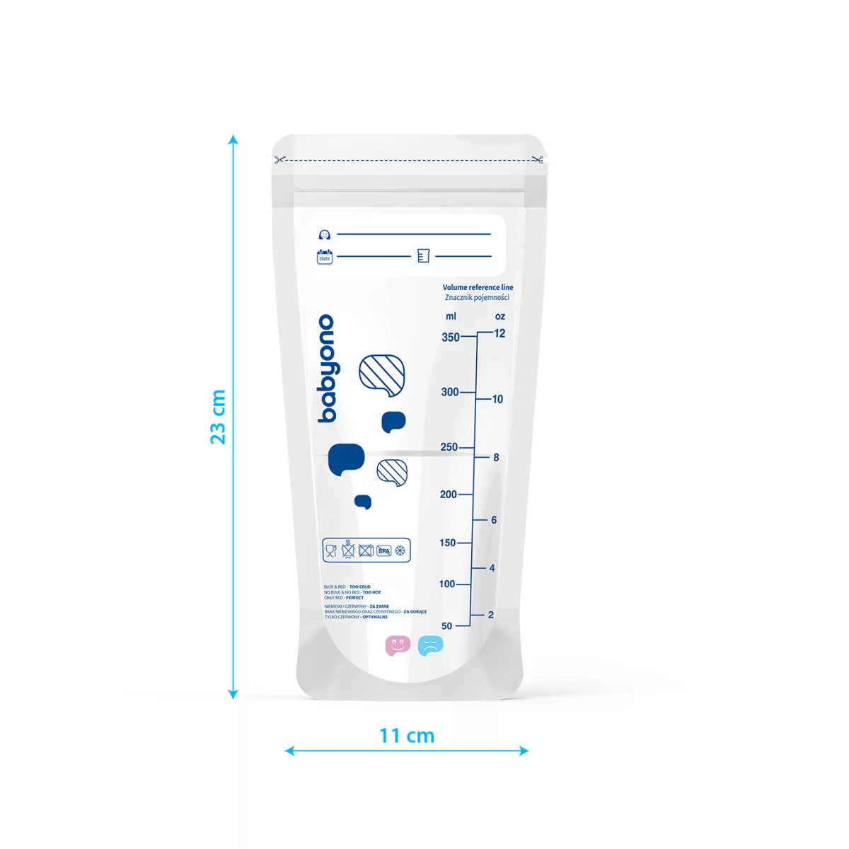 Moedermelk Bewaarzakjes Moedermelkbewaarzakjes | Bewaarzakjes voor moedermelk met warmte-indicator 30x | EXTRA GROOT | 350 ml | 30 st - 4
