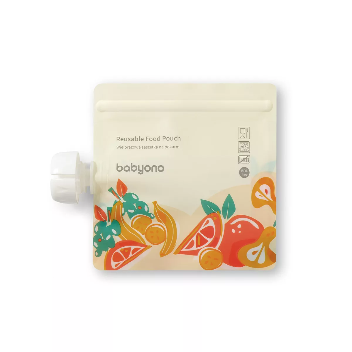 BabyOno Babyvoedingzak - Voedselzak - Voedselzakje - Voedselbewaarzakjes - Herbruikbare - Food Pouch - 150 ml - 5 st - 3