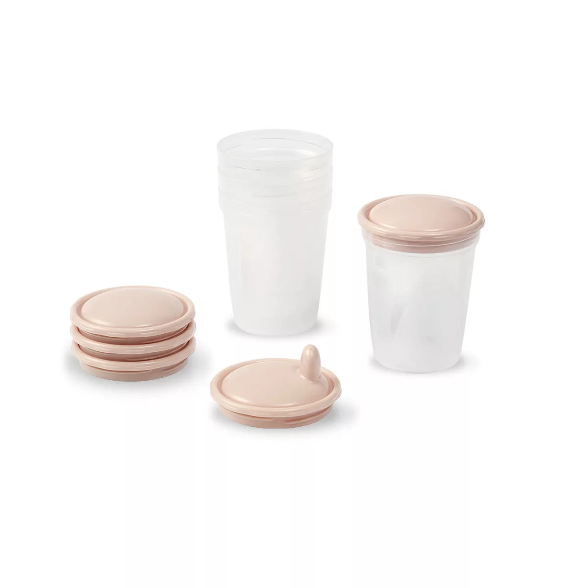 BabyOno 4 Stuks Bewaarbekers Plus Drinktuit 1028 - 4