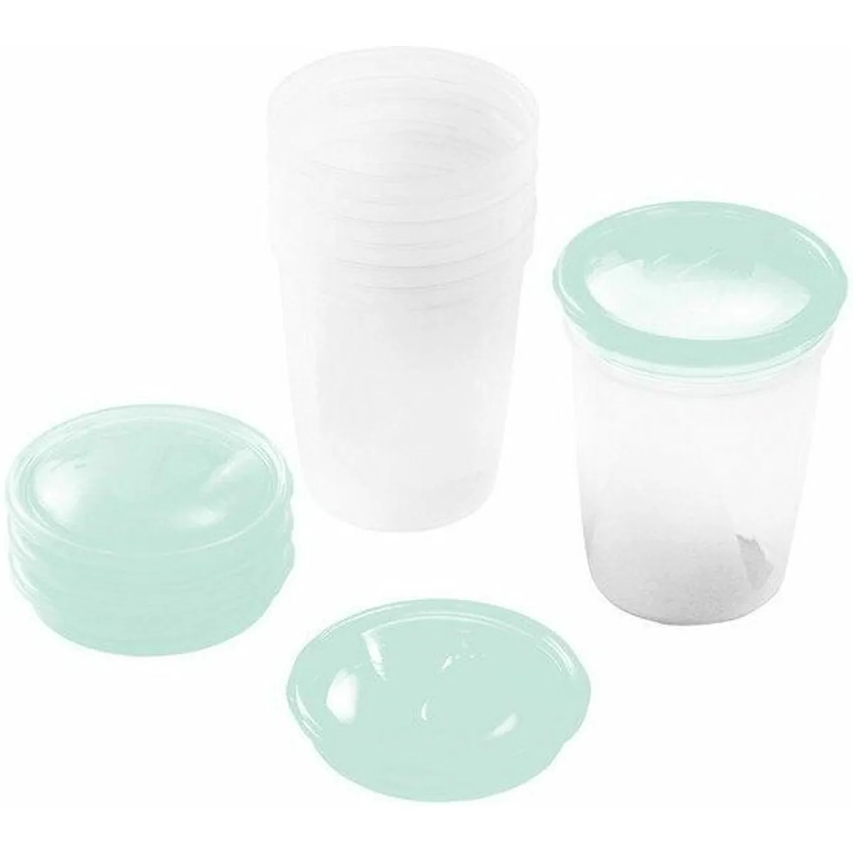 BabyOno 4 Stuks Bewaarbekers Plus Drinktuit 1028