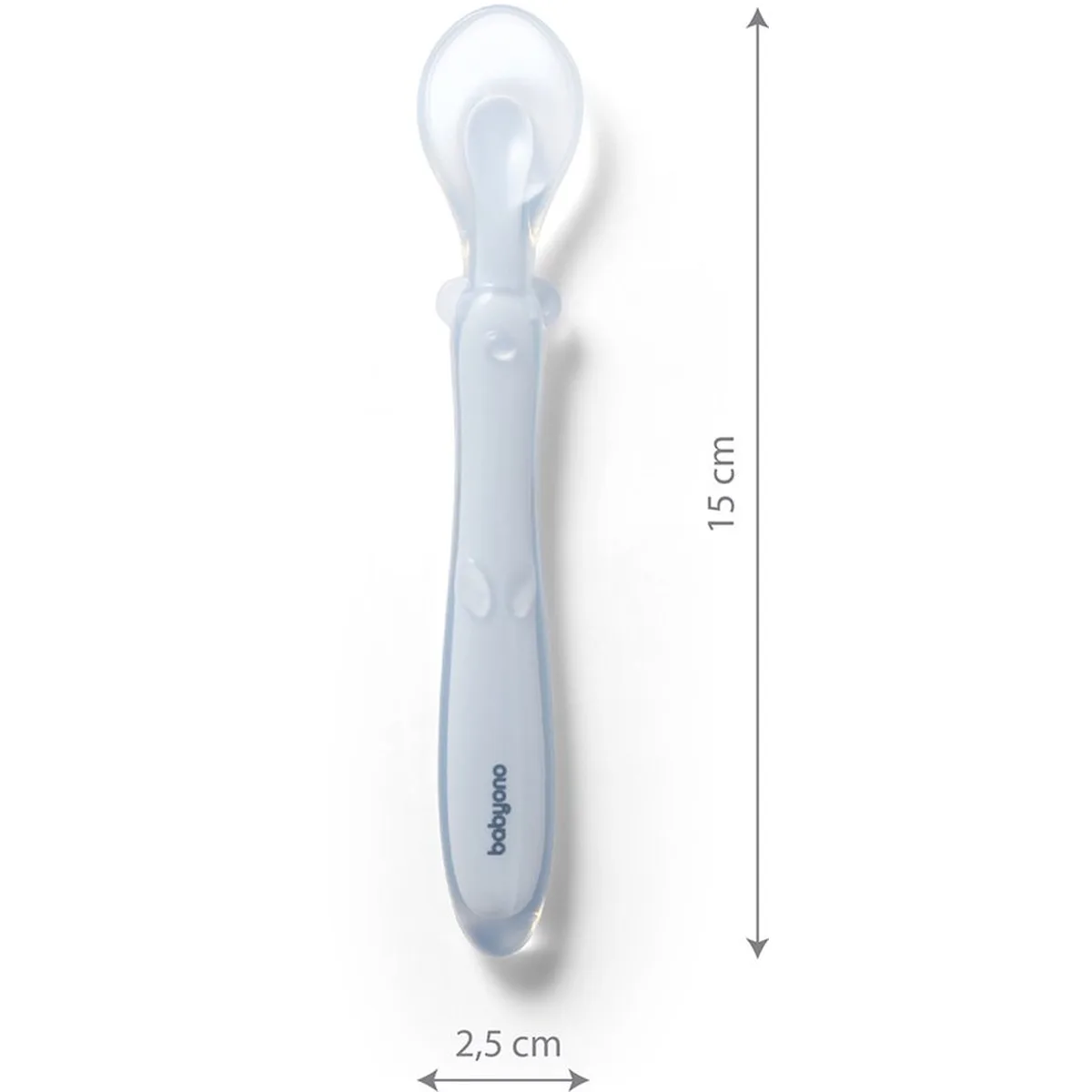 BabyOno Flexibele Siliconen Lepel - Zacht en Veilig - Blauw - 7