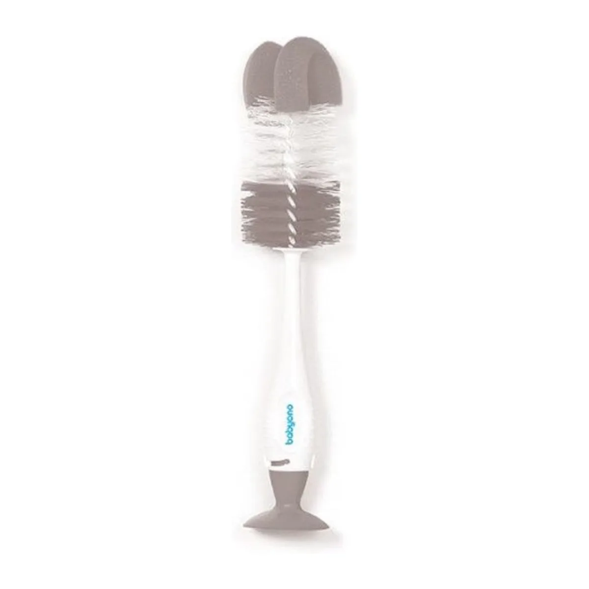 BabyOno Flessen- en Speenborstel - Grijs - Met Zuignap - BPA-vrij