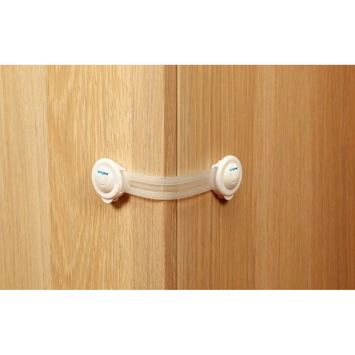 BabyOno SAFE HOME kastbeveiliging wit – kinderslot voor kastjes en koelkast – 2 stuks - 2