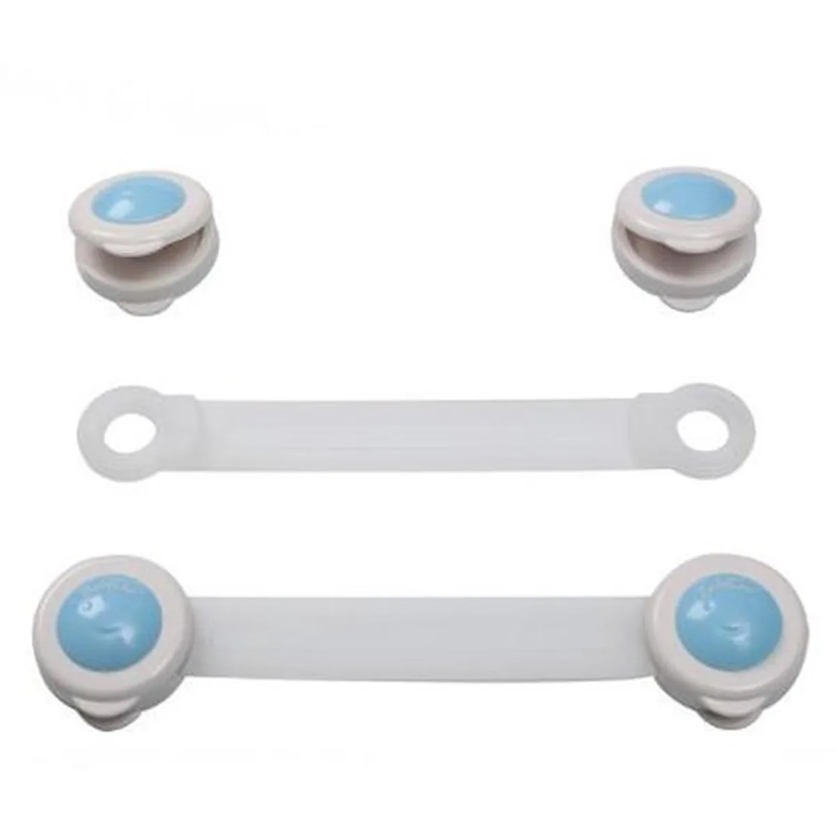 BabyOno SAFE HOME kastbeveiliging wit – kinderslot voor kastjes en koelkast – 2 stuks - 4