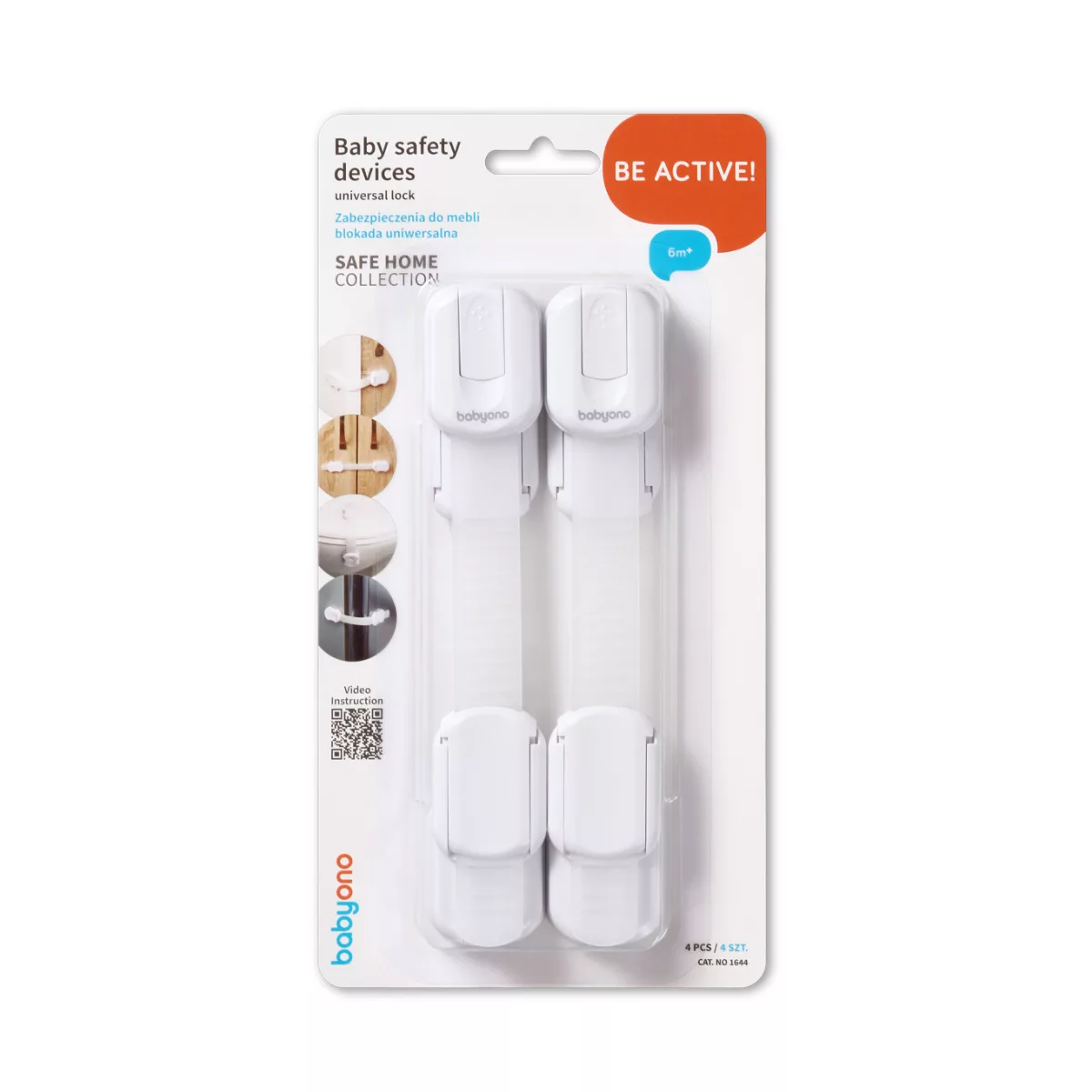 BabyOno Safety Locks 4 Stuks Universele Kastdeurklem - 7