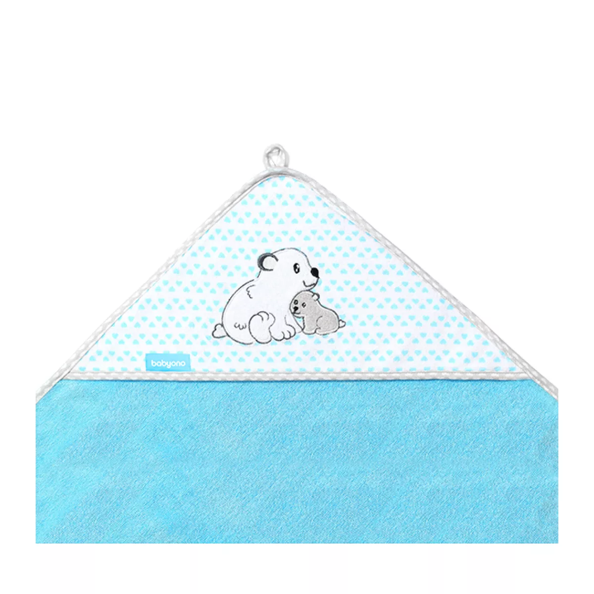 BabyOno Bamboo Grijs Vosjes 76x76 cm Badcape 345/03 - 4