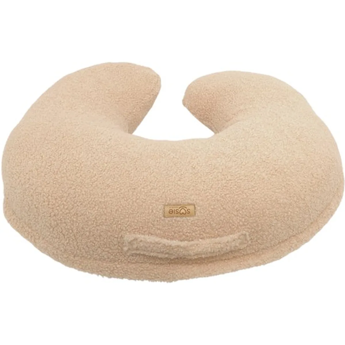 Soosie TEDDY Voedingskussen – Teddy Bouclé – Afneembare Hoes met Rits – Ergonomisch Voedingskussen voor Borstvoeding & Flesvoeding – 65×55 cm – Beige - 3
