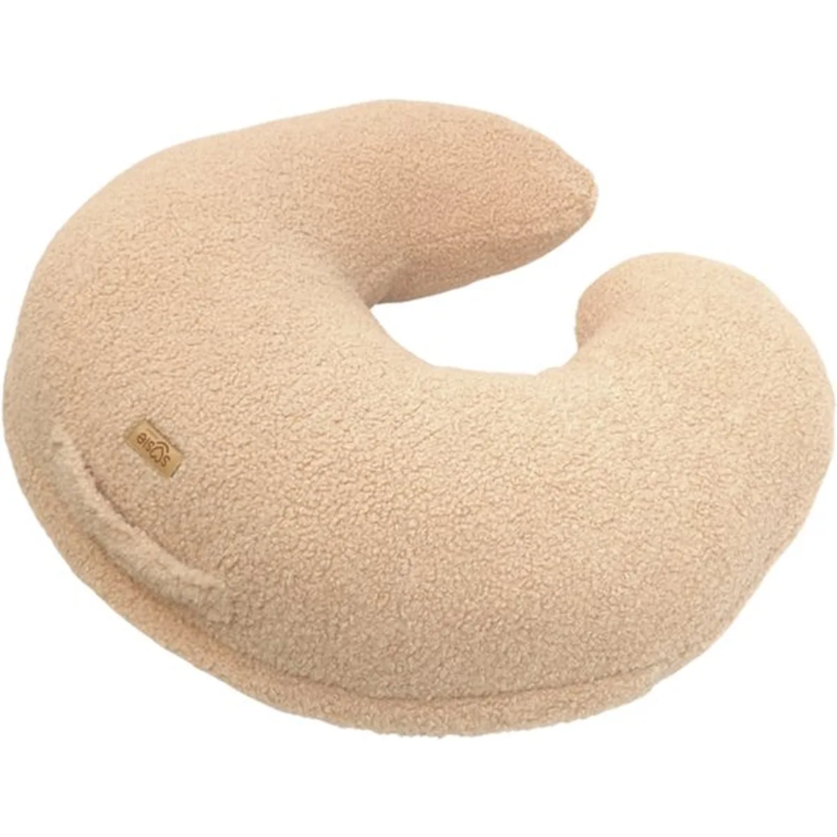 Soosie TEDDY Voedingskussen – Teddy Bouclé – Afneembare Hoes met Rits – Ergonomisch Voedingskussen voor Borstvoeding & Flesvoeding – 65×55 cm – Beige - 4