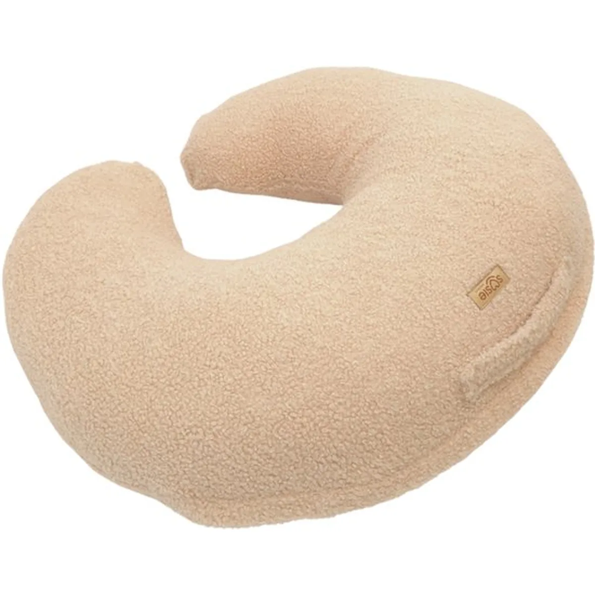 Soosie TEDDY Voedingskussen – Teddy Bouclé – Afneembare Hoes met Rits – Ergonomisch Voedingskussen voor Borstvoeding & Flesvoeding – 65×55 cm – Beige - 6