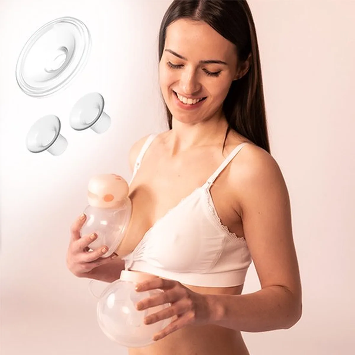 BabyOno TWINNY dubbele draadloze borstkolf – handsfree elektrische borstkolf – wearable breast pump USB-C - 3