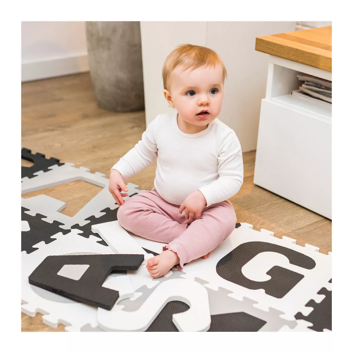 BabyOno Letters Grijs 10 Stuks Schuimrubberen Puzzelmat 278/02 - 7