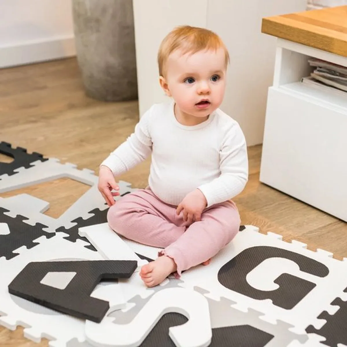 BabyOno Letters Grijs 10 Stuks Schuimrubberen Puzzelmat 278/02 - 2