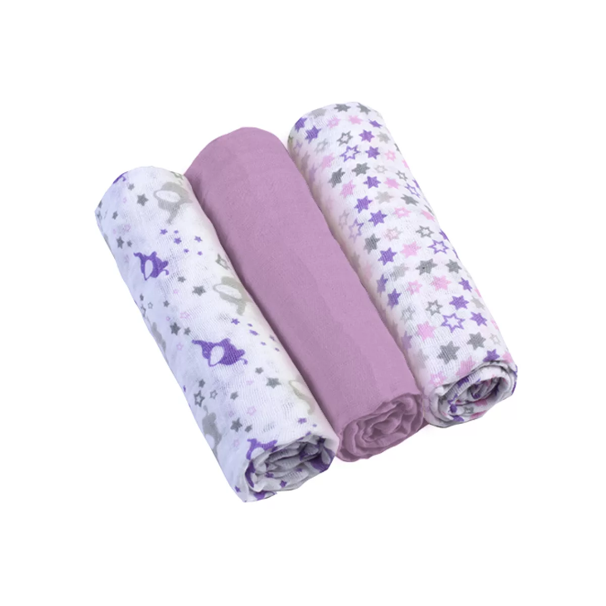 BabyOno 348/02 Musin-Luiers Raspberry 3 Stks Babyono - 3