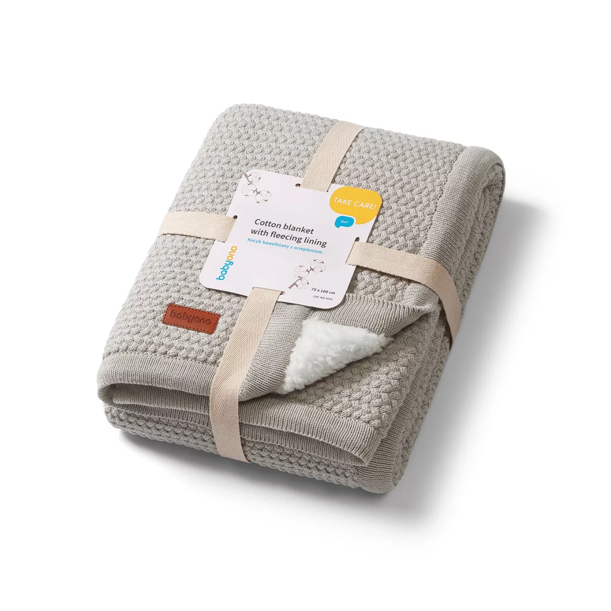 BabyOno Baby Deken Katoen Warm 75x100cm Grijs - 2
