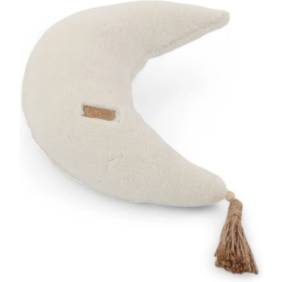 Soosie Teddy Decoratieve Kussen Maan Ecru - Schapenvacht Look - Oeko-Tex Standaard 100 Gecertificeerd - 55x35cm