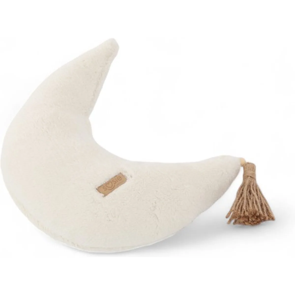 Soosie Teddy Decoratieve Kussen Maan Ecru - Schapenvacht Look - Oeko-Tex Standaard 100 Gecertificeerd - 55x35cm - 2