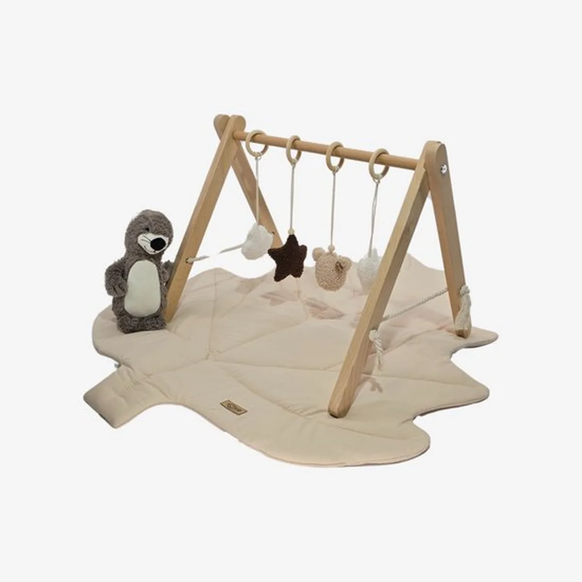 Soosie Speelmat voor Baby's in Bladvorm – Katoenen Activiteitenmat 87x117 cm – Zandkleurig – Zachte Babymat voor Buiklig en Spel - 2