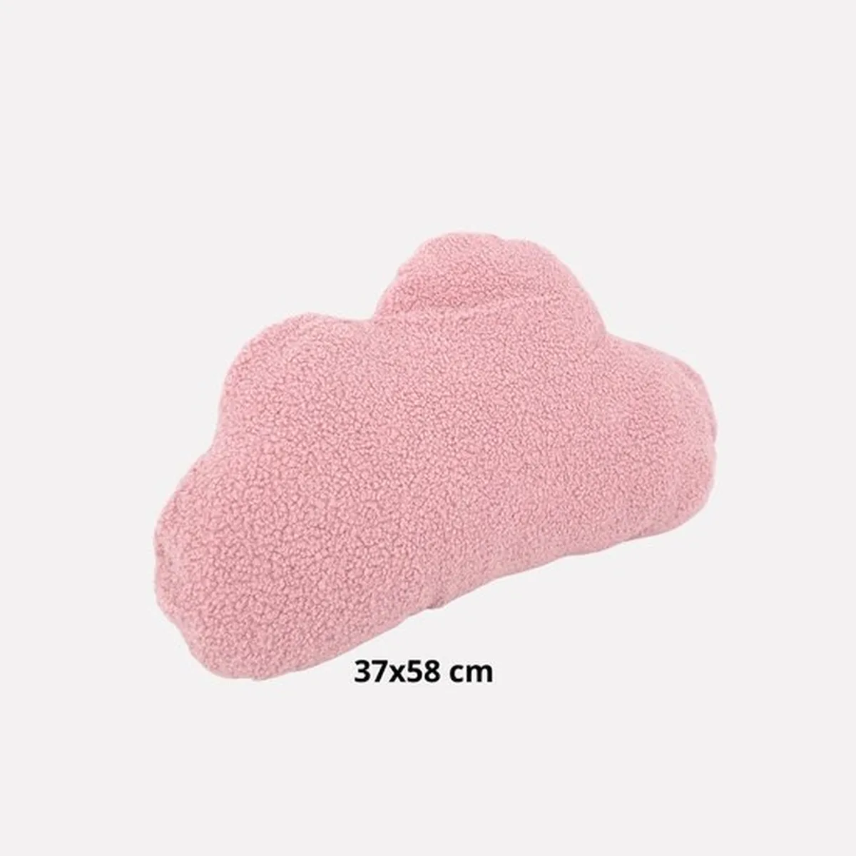 Soosie - Sierkussen Wolk – Kussentje - Teddy Bouclé – 37×58 cm – Zacht Roze - 3