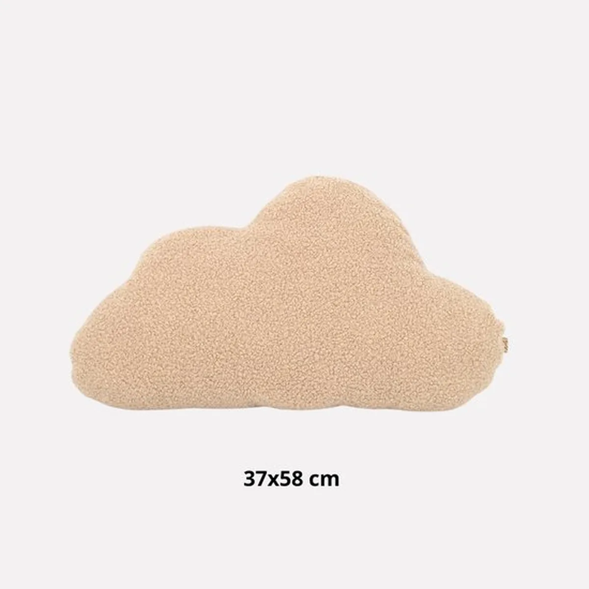 Soosie - Sierkussen Wolk – Kussentje - Teddy Bouclé – 37×58 cm – Beige - 2