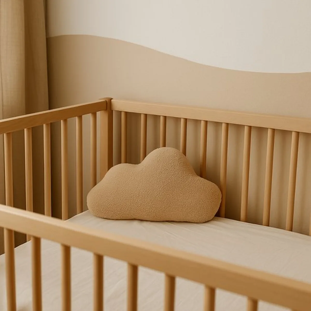 Soosie - Sierkussen Wolk – Kussentje - Teddy Bouclé – 37×58 cm – Beige - 3