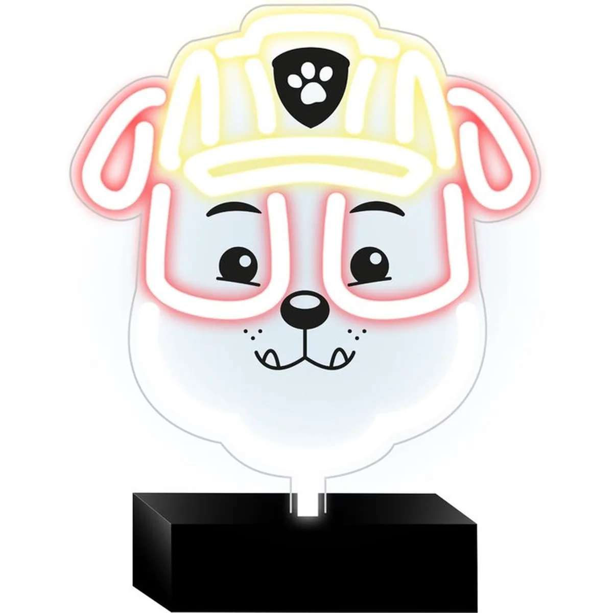 Nickelodeon Neon LED Rubble - Paw Patrol - Tafellamp - Bureau lamp - Paw Patrole Rubble lamp - Lamp