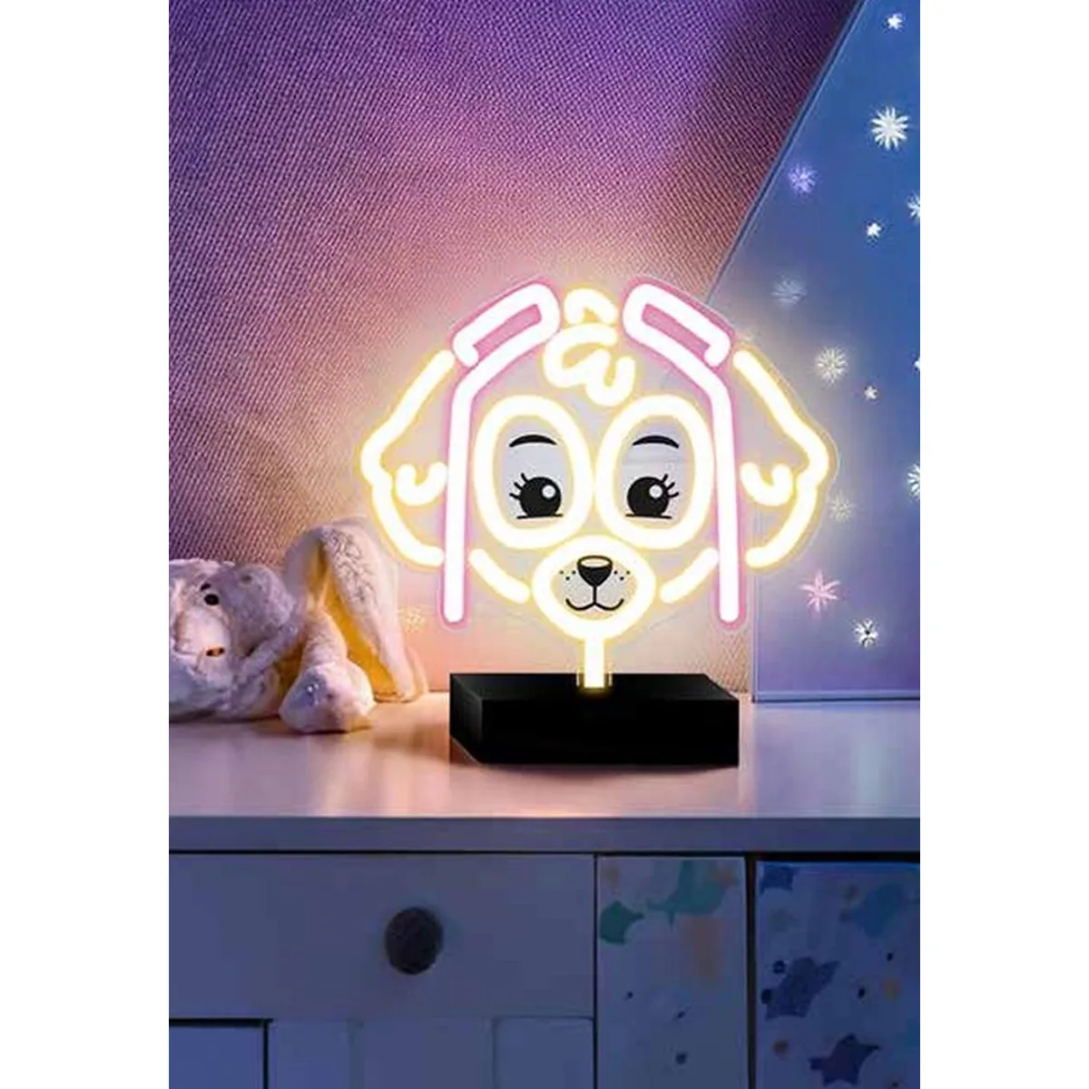 Nickelodeon Neon LED Skye - Paw Patrol - Tafellamp - Bureau lamp - Paw Patrole Skye lamp - Lamp - 2