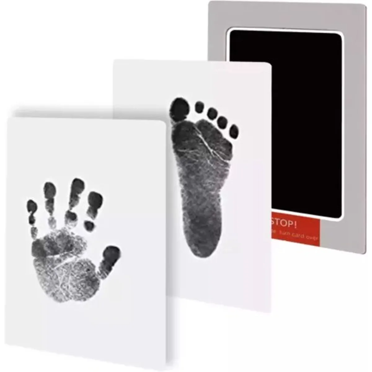 Baby Voetafdruk en Handafdruk Zwart Inktafdruk Voet Hand Afdruk set