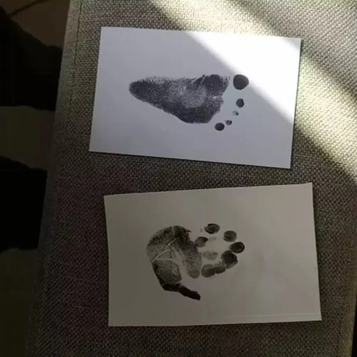 Baby Voetafdruk en Handafdruk Zwart Inktafdruk Voet Hand Afdruk set - 2