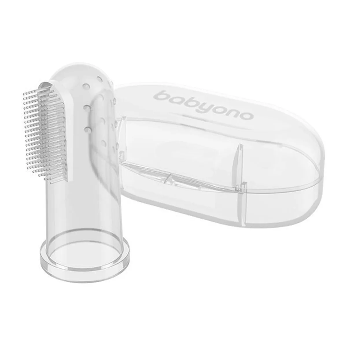 BabyOno Baby Tandenborstel - Siliconen - Met Etui - BPA-vrij