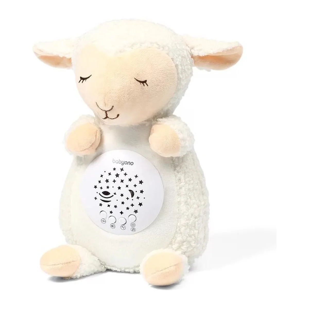BabyOno sheep scarlet knuffel projector- 0m+ Schaap