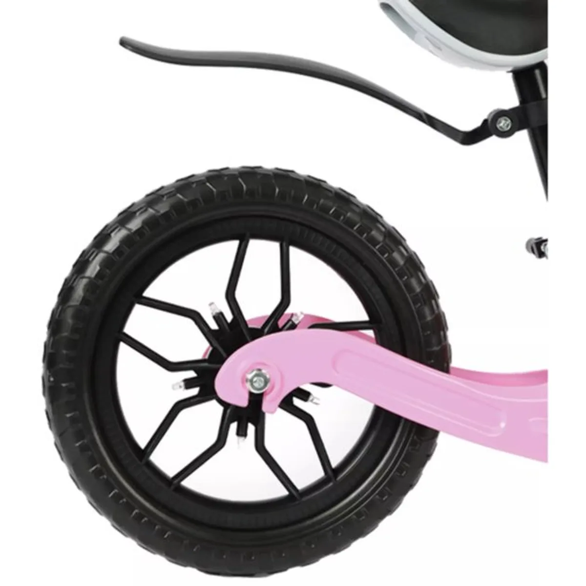 Kruzzel Loopfiets Roze 12 Inch – Verstelbaar Zadel + Draagriem - 4