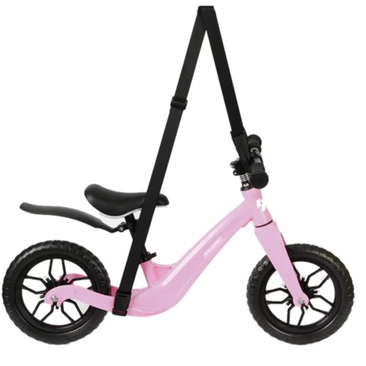 Kruzzel Loopfiets Roze 12 Inch – Verstelbaar Zadel + Draagriem - 5