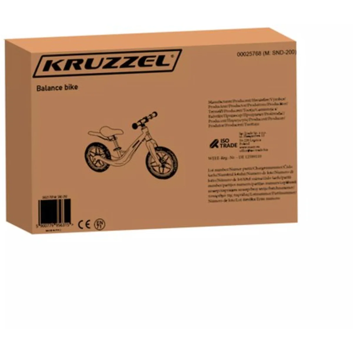 Kruzzel Loopfiets Roze 12 Inch – Verstelbaar Zadel + Draagriem - 7