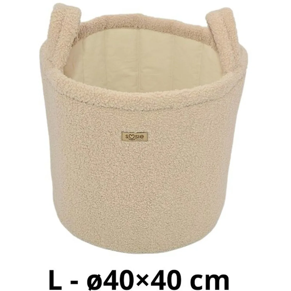 Soosie Teddy Bounce Opbergmanden Set – 3 stuks – Opbergmand Babykamer – Speelgoedmand – Beige Bruin – Manden voor Luiers, Speelgoed & Kleding - 5