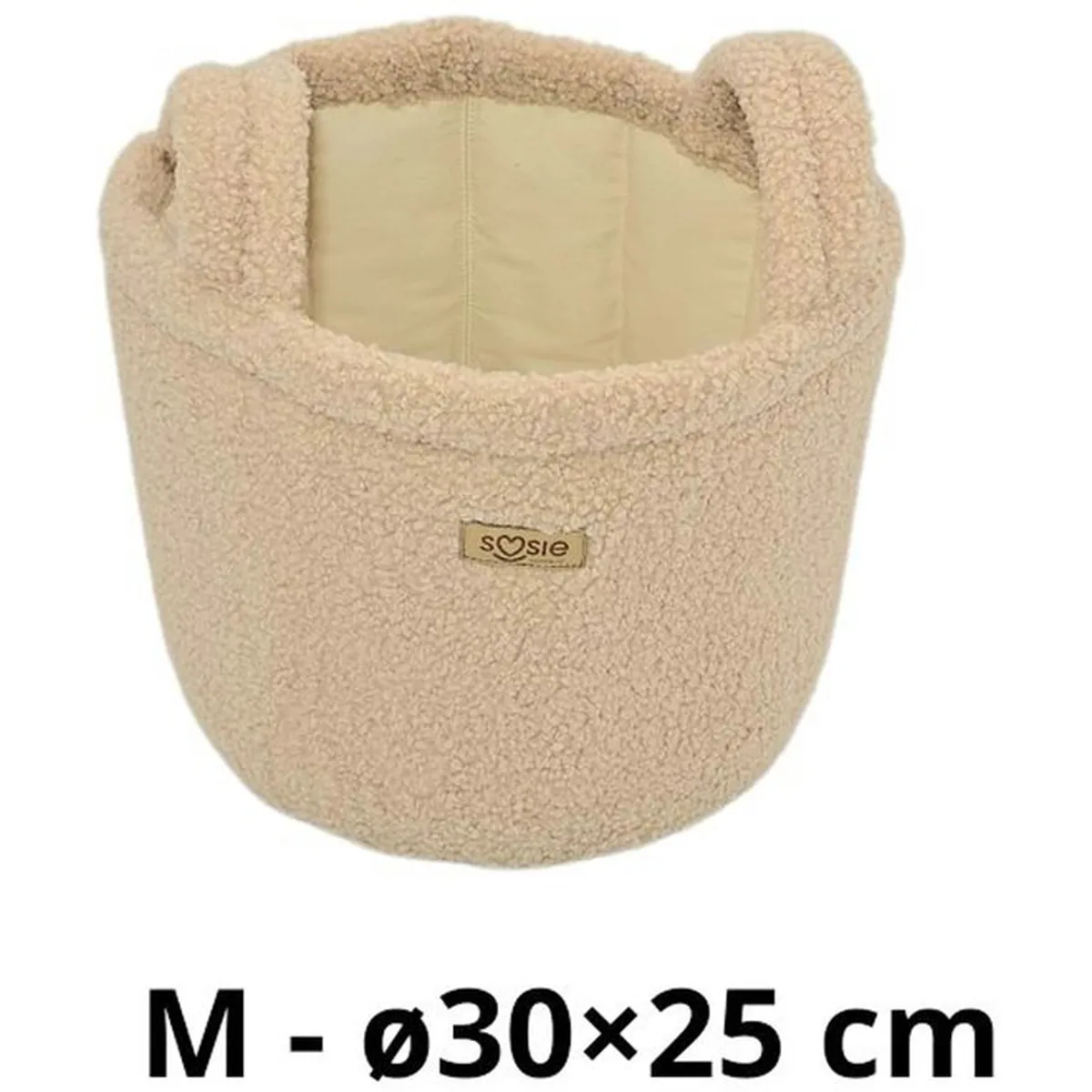 Soosie Teddy Bounce Opbergmanden Set – 3 stuks – Opbergmand Babykamer – Speelgoedmand – Beige Bruin – Manden voor Luiers, Speelgoed & Kleding - 6