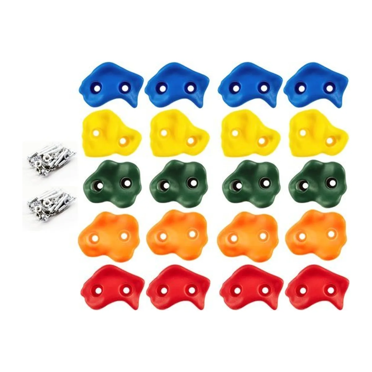 Klimstenen Set - 20 stuks - Klimsteen set voor klimwand - Multicolor - Indoor en outdoor