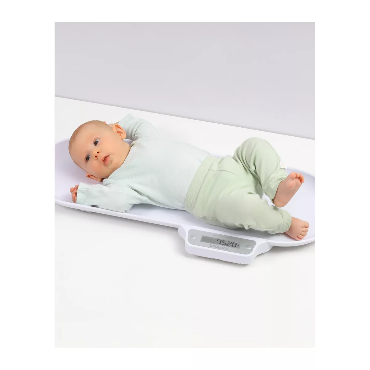 BabyOno Elektronische Babyweegschaal tot 30 kg - Digitale Babyweegschaal met Geheugenfunctie - Wit - 5