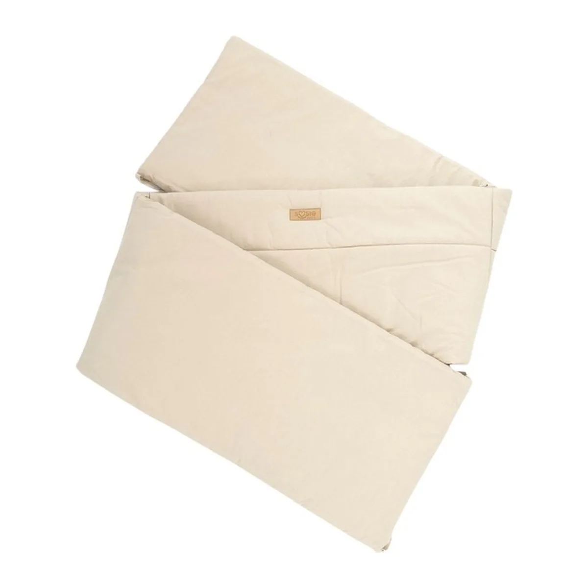 Soosie Bedomrander – CLASSIC Collectie – 180×30 cm – Ademend Katoen – Beige – Beschermende Bedbumper met Striklinten - 5