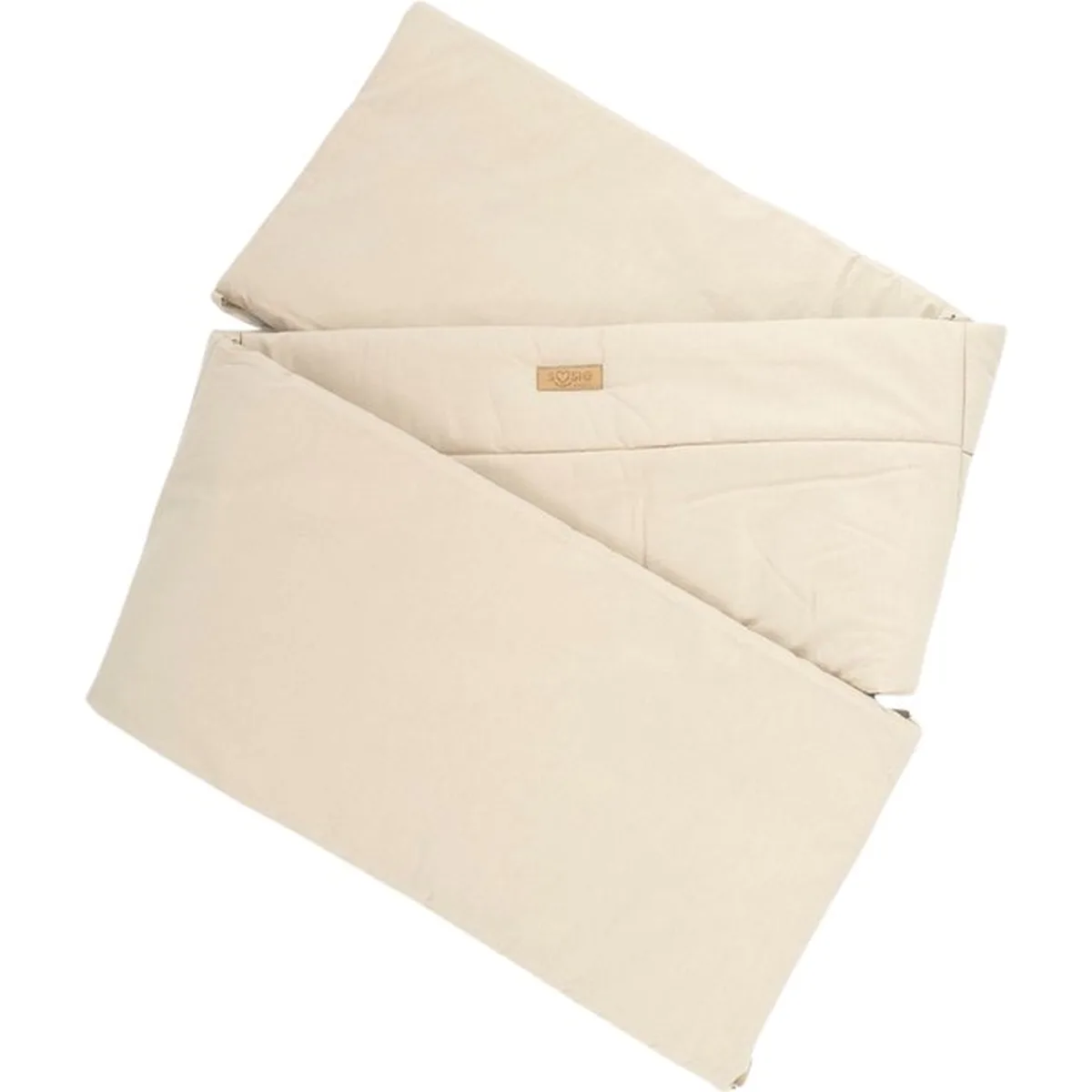 Soosie Bedomrander – CLASSIC Collectie – 180×30 cm – Ademend Katoen – Beige – Beschermende Bedbumper met Striklinten