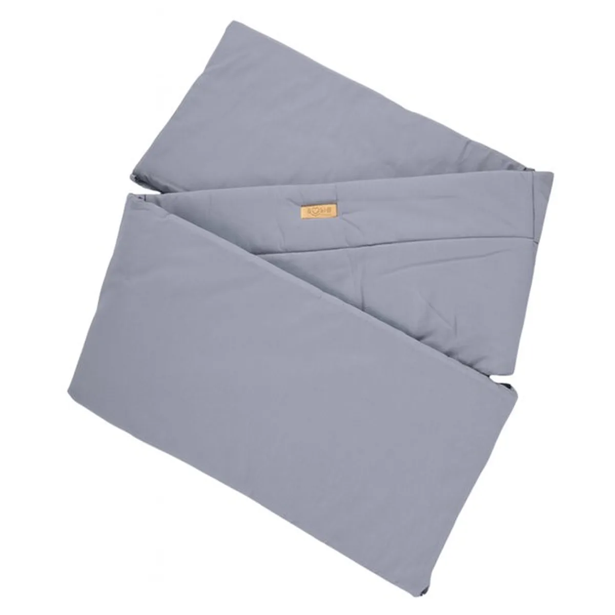 Soosie Bedomrander – CLASSIC Collectie – 180×30 cm – Ademend Katoen – Grijs – Beschermende Bedbumper met Striklinten