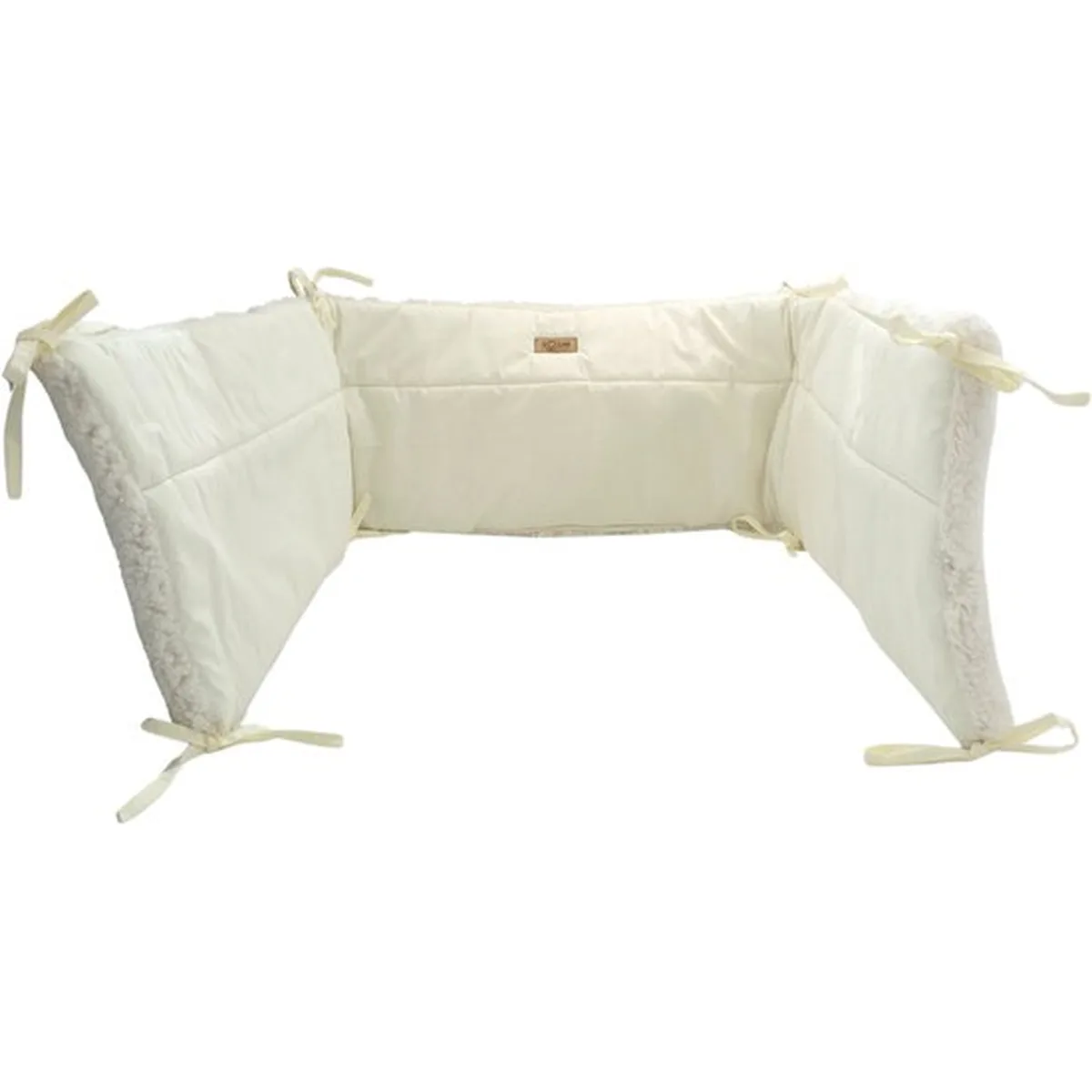 Soosie Bedomrander TEDDY Collectie – 180×30 cm – Teddy Crème & Ecru Katoen – Dubbelzijdig – Baby Bedbescherming - 6