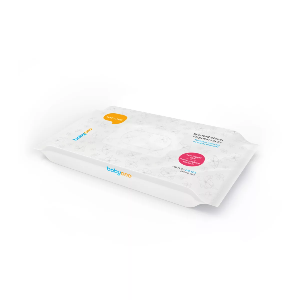 BabyOno Geparfumeerde Wegwerptasjes - 100 stuks - Blauw - Gemakkelijk Te Sluiten - 6