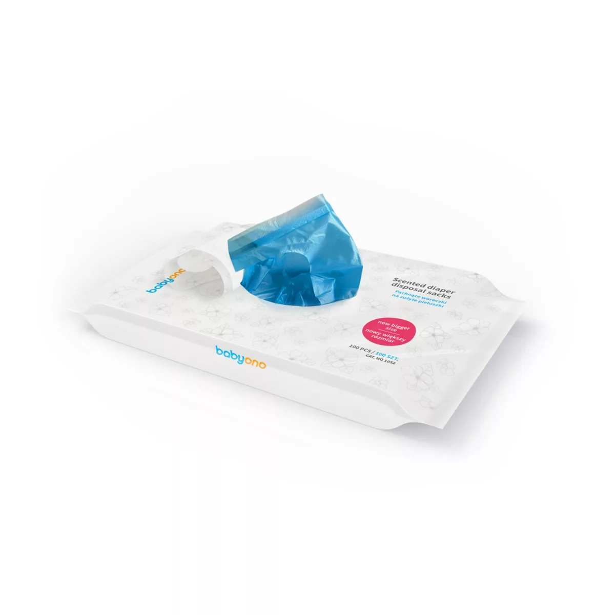 BabyOno Geparfumeerde Wegwerptasjes - 100 stuks - Blauw - Gemakkelijk Te Sluiten - 7